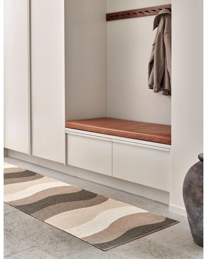 Кафяв и бежов килим за открито и закрито 70x100 cm Urvi Earth – Pappelina