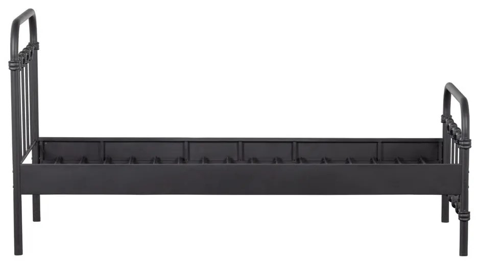 Черно единично легло с решетка 90x200 cm Moos - WOOOD