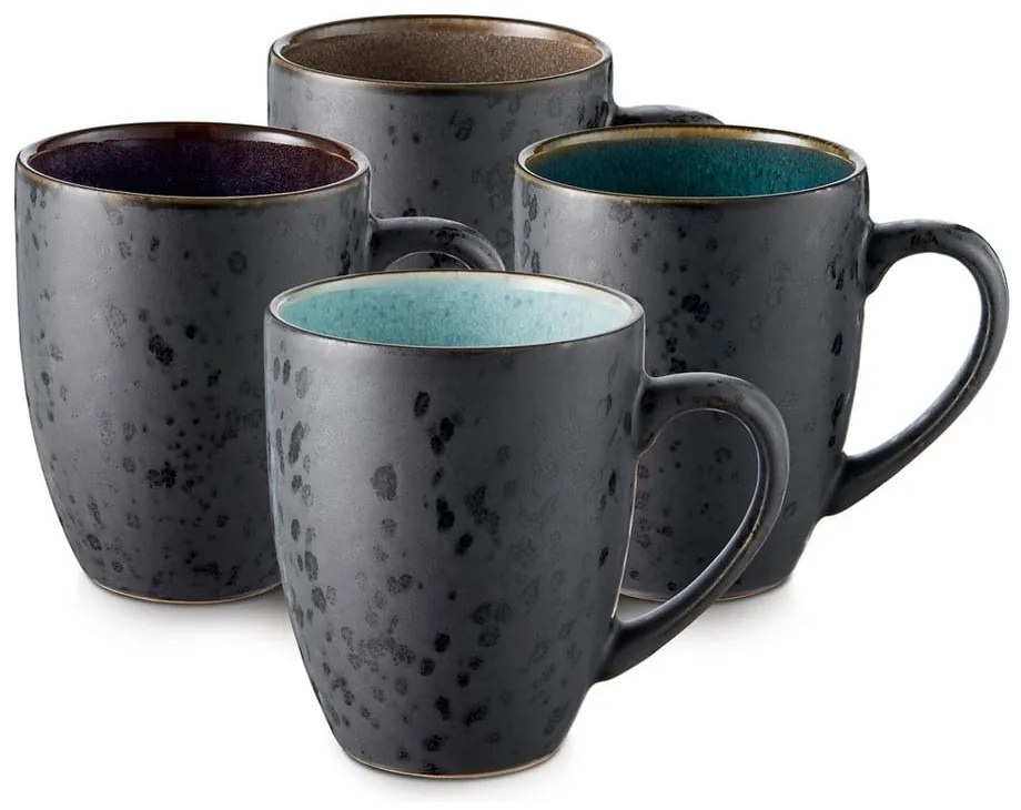 Черни/тъмносини керамични чаши в комплект 4 бр. 300 ml Gastro Black/Mix – Bitz