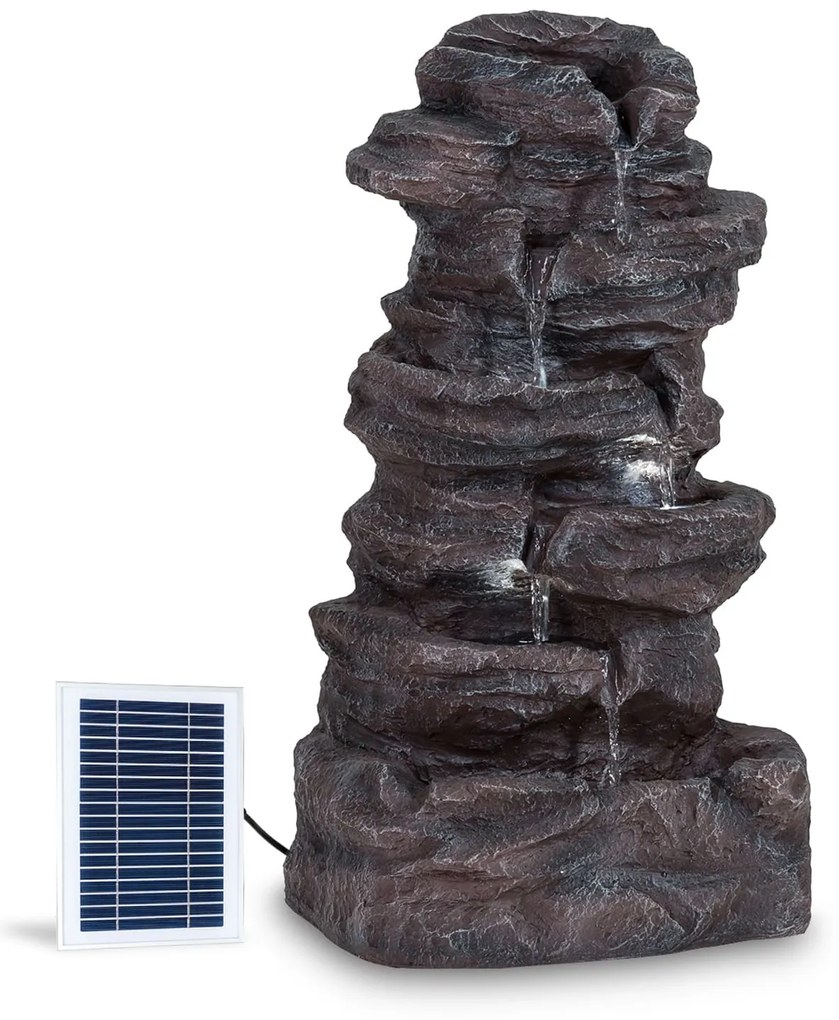 Blumfeldt Stonehenge XL, соларен фонтан, LED осветление, полирезин, литиево-йонна батерия