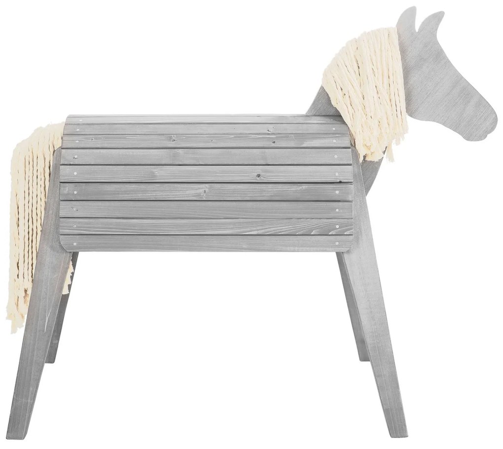 Дървен кон Thunder-Сив