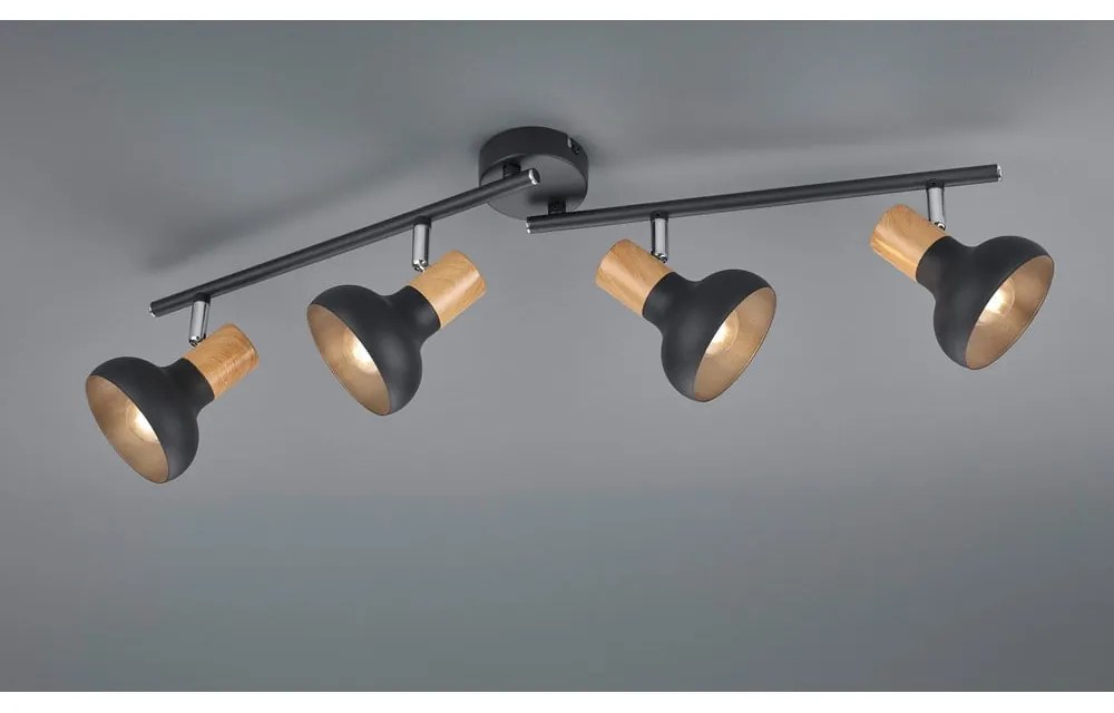 Матово черно прожектор ø 10 cm Latika – Reality