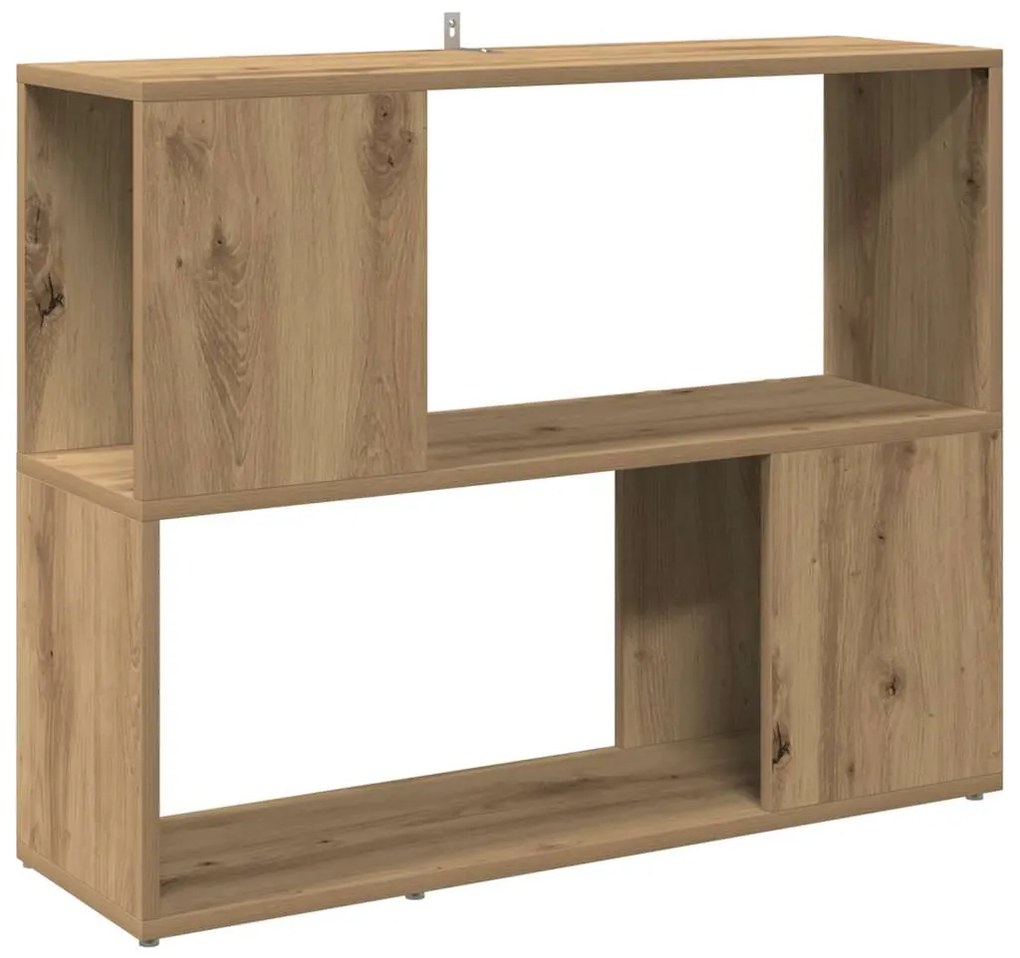 856735 vidaXL Шкаф за книги/разделител на стаи Дъб артизан 105x24x102 см