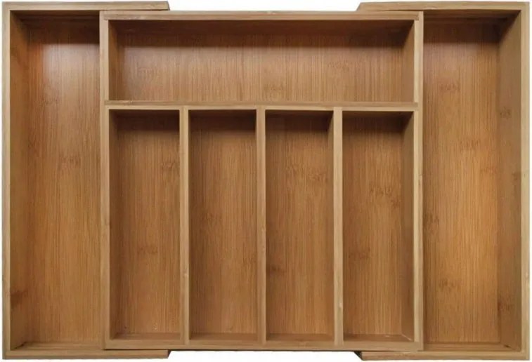 Бамбуков разделител за прибори Kinghoff KH 1218, 52 x 31.5 x 5см, Кафяв