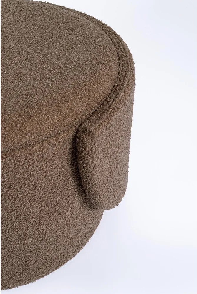 Кафяво-сива табуретка от прежда с примки от букле Anthea – Yes Everyday