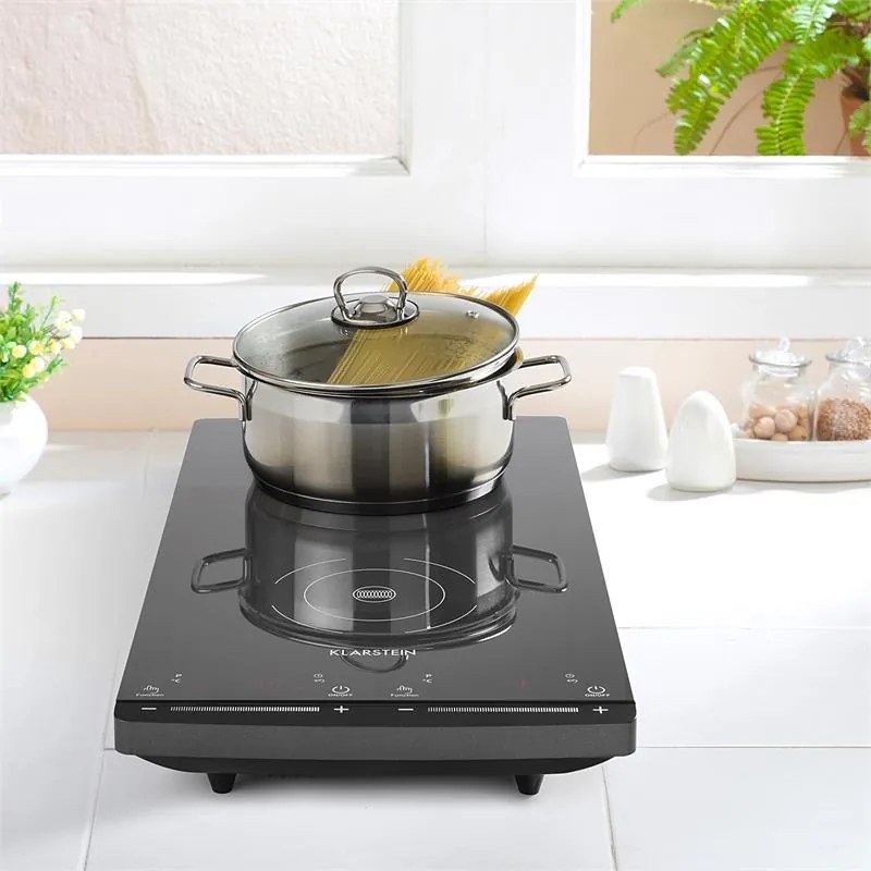 Klarstein VARICOOK SLIM индукционна плоча 2 котлона 2900W 60-240 ° C черна