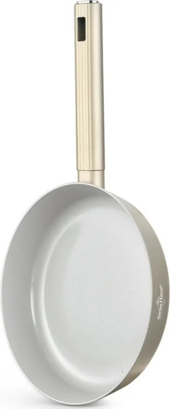 Тиган Swiss Haus SH-SCFP24CH, Ø24x4.9 см, Sapphire-керамично покритие, Без PTFE/PFAS/PFOA, Индукция, Шампанско