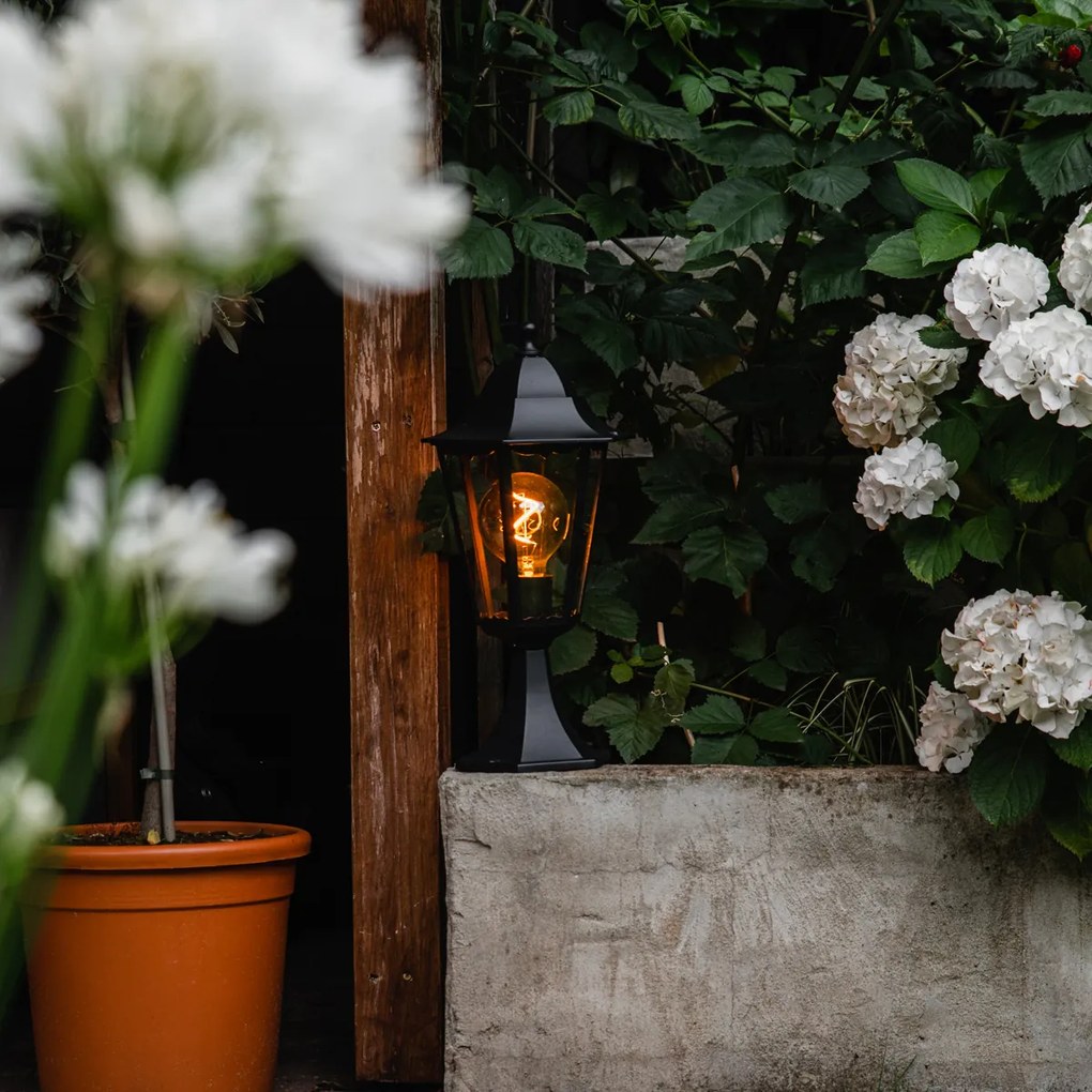 Класическа външна лампа за основа черна 48,6 см IP44 - Хавана