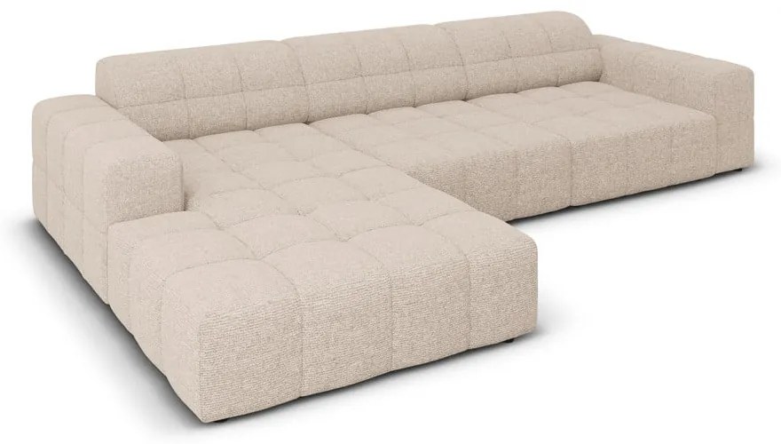 Бежов ъглов диван (ляв ъгъл) Chicago - Cosmopolitan Design