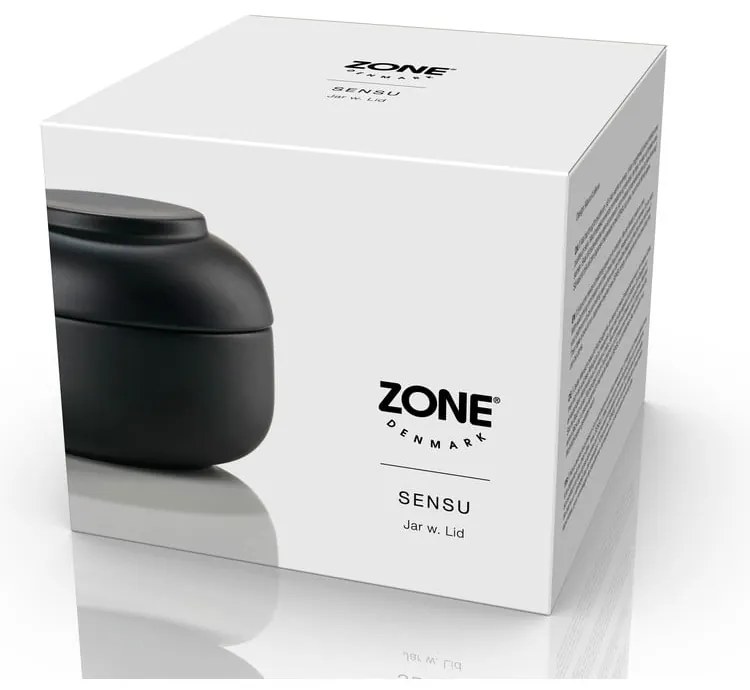 Черен керамичен органайзер за баня за памучни тампони Sensu – Zone