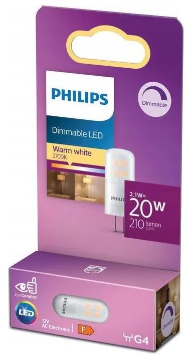 LED Димируема крушка Philips G4/2,1W/12V 2700K