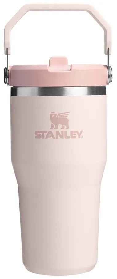 Светлорозов термос от неръждаема стомана 600 ml IceFlow™ Flip Straw 2.0 Tumbler Rose Quartz – Stanley