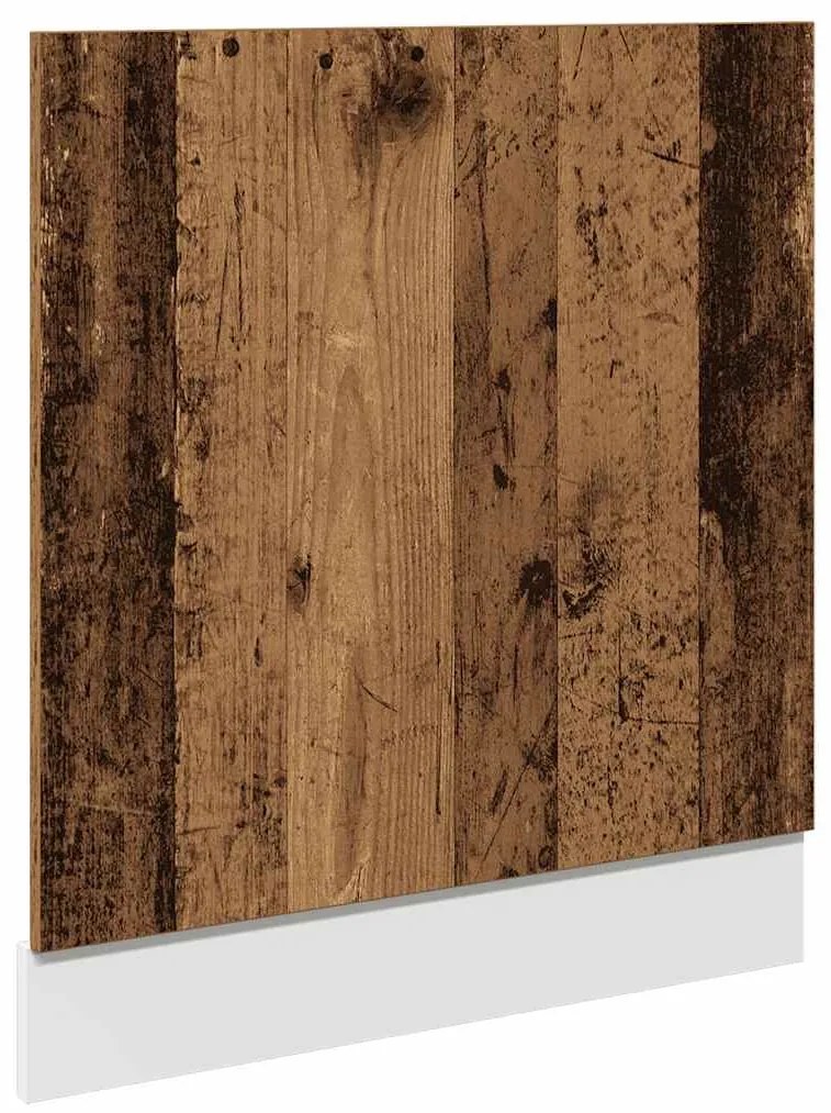 856134 vidaXL Панел за съдомиялна машина Old Wood 60x1,5x67 cm