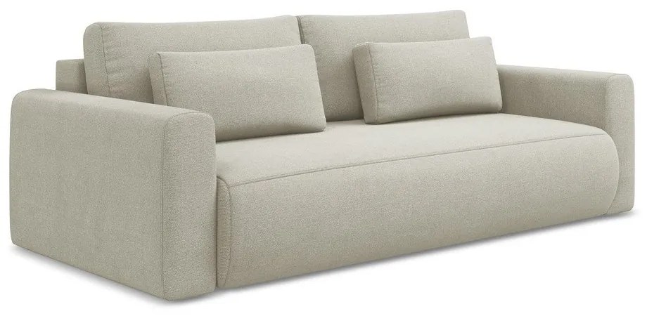 Бежов разтегателен диван с място за съхранение 238 cm Kapua – Makamii