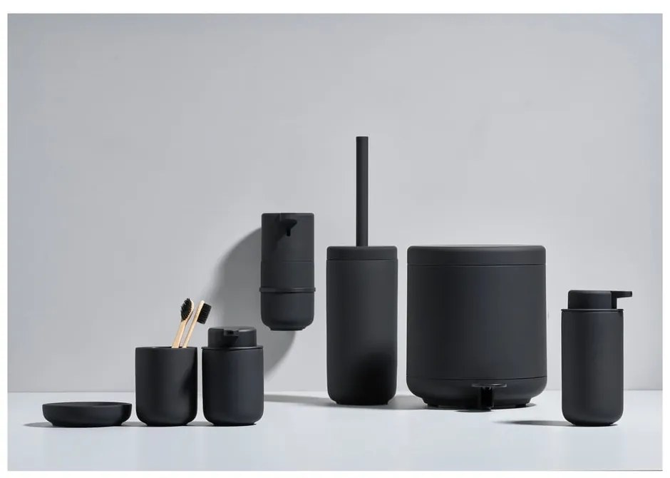 Черен стенен диспенсър за сапун от фаянс 450 ml Ume - Zone