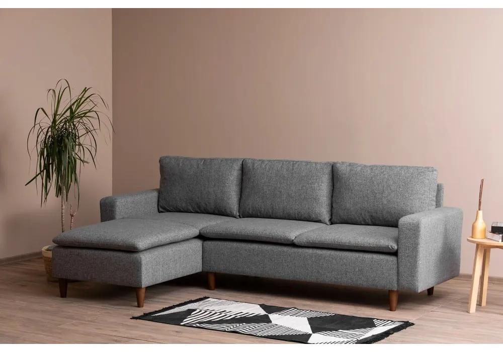 Светлосив ъглов диван (ляв ъгъл) Lungo – Balcab Home