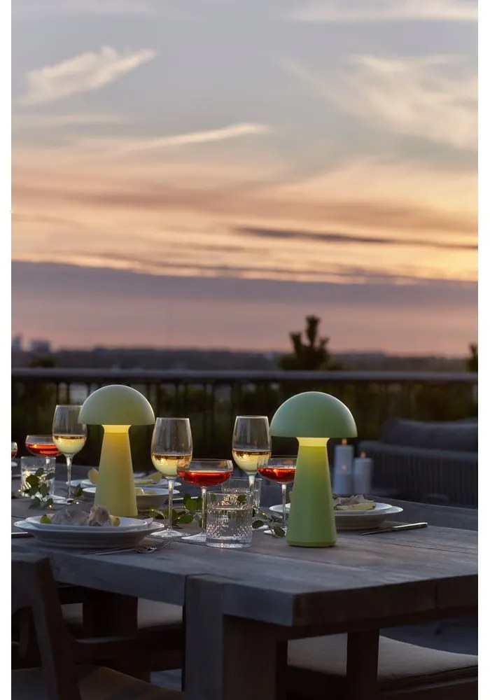 Жълта LED настолна лампа с дистанционно управление (височина 28 cm) Sam – Sirius