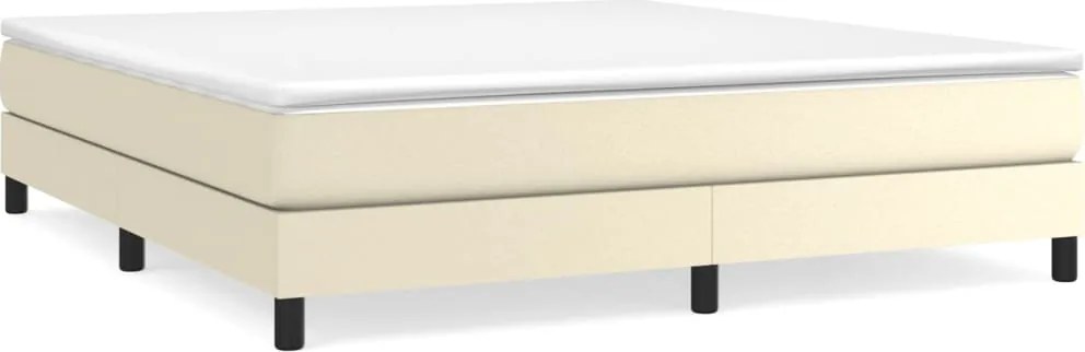 3120708 vidaXL Рамка за легло с пружини кремава 160x200 см изкуствена кожа