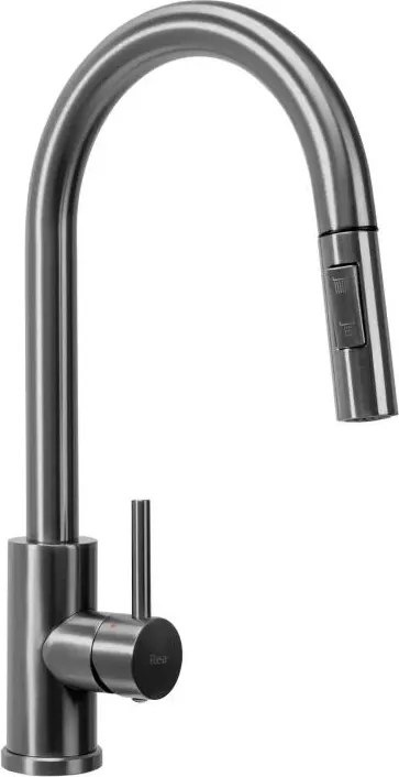 REA-B7437 - Кухненски смесител с изтегляема душ-слушалка FRESH 45 cm титан