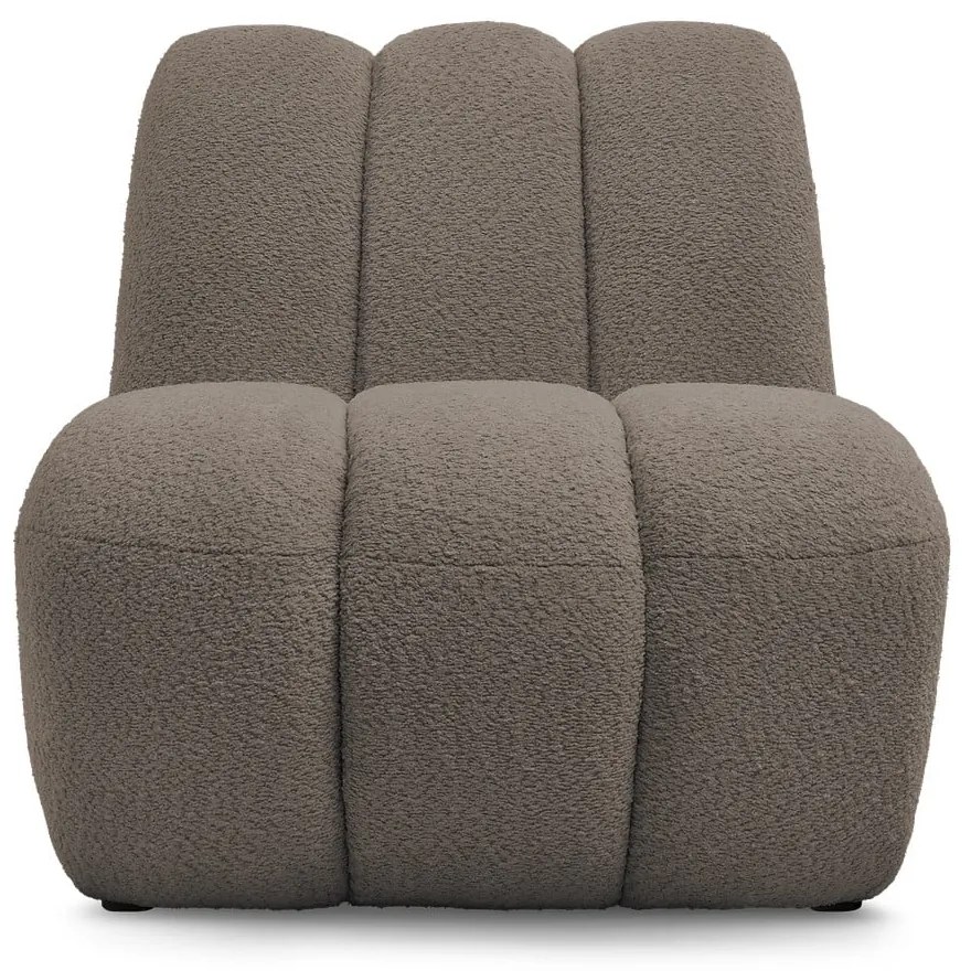 Кафяво-сиво кресло от прежда с примки от букле Janissaire – Bobochic Paris