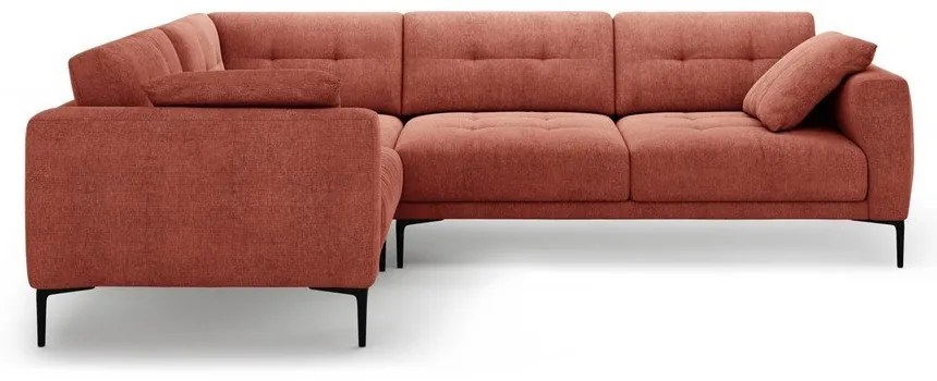 Ъглов диван в тухлен цвят (ляв ъгъл/L форма) Bemy – Micadoni