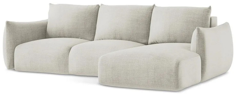 Бежов сгъваем ъглов диван (десен ъгъл) Leila – Makamii