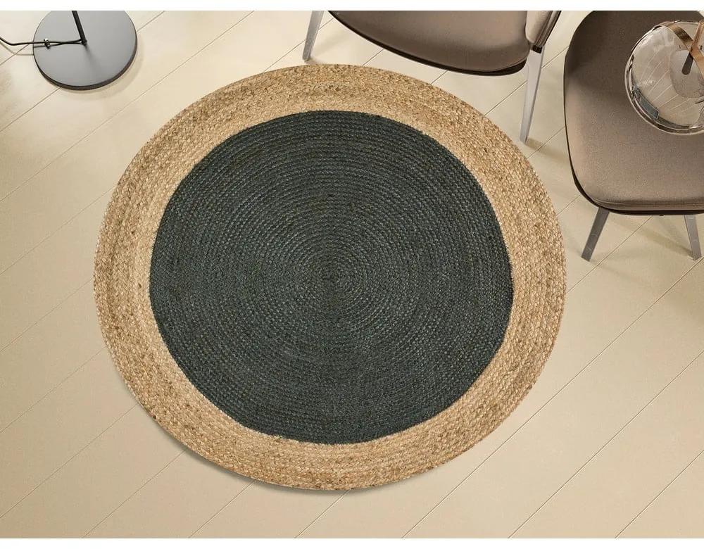 Кръгъл килим в сиво-натурален цвят ø 120 cm Mahon - Universal