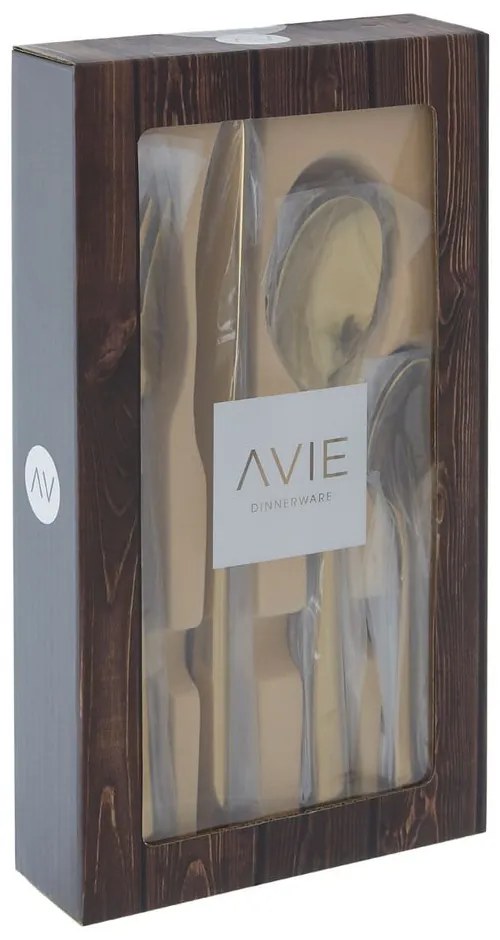 Комплект от 16 прибори за хранене от неръждаема стомана Glow Avie - Premier Housewares