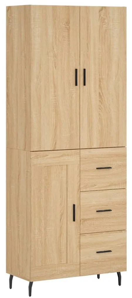 3196030 vidaXL Висок шкаф, дъб сонома, 69,5x34x180 см, инженерно дърво