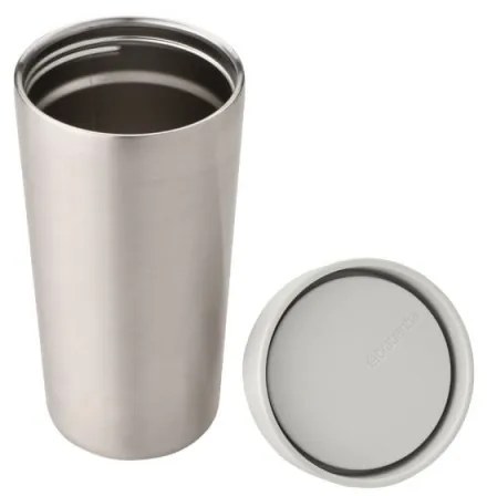 Термо чаша Brabantia Make&Take 1008490, 360 мл, Устойчива на разливане, Инокс/светлосив