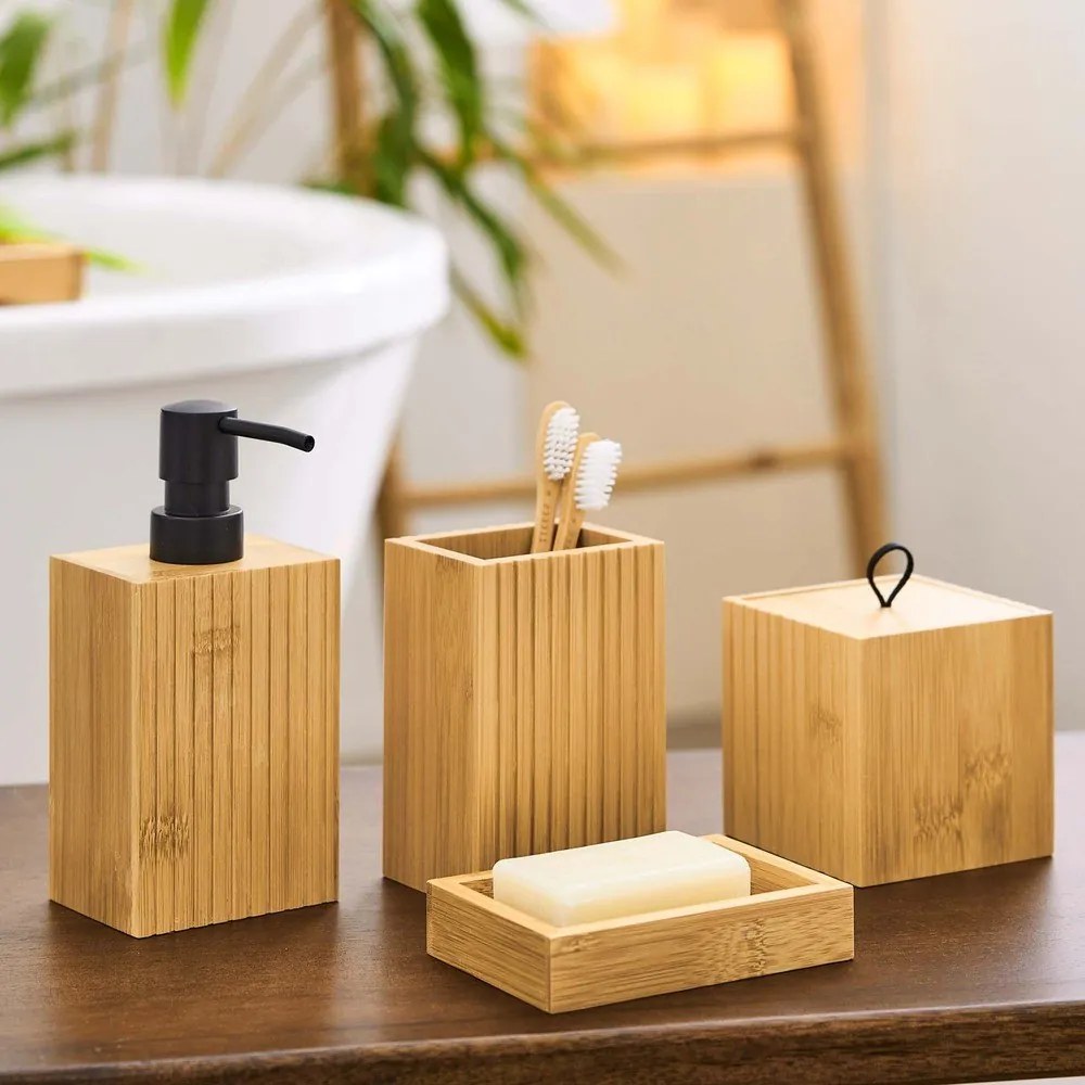 Бамбуков диспенсер за сапун в естествен цвят Hanoi – douceur d'intérieur