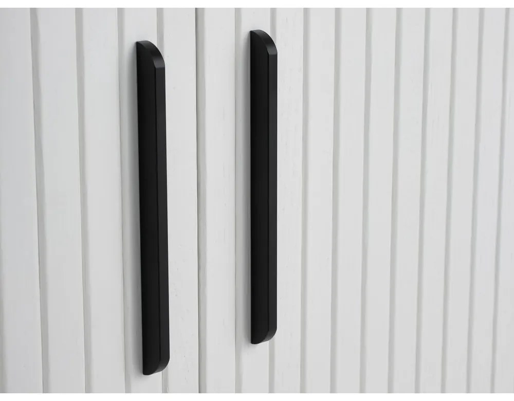 Бял скрин с плъзгащи се врати 180x76x45 cm Nola – Unique Furniture