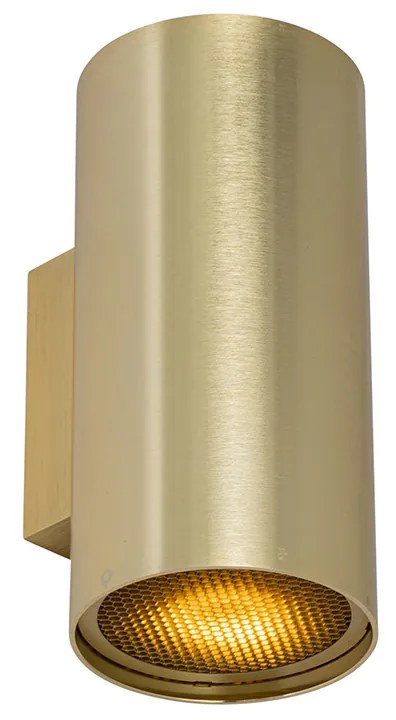 Дизайнерски стенен аплик златен кръгъл 2-светлина - Sab Honey