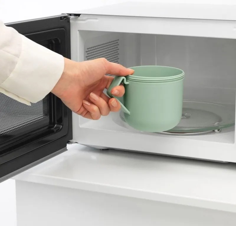 Чаша за супа с капак Brabantia Make&Take 1006293, 600+180 мл, Винтов капак, Без BPA, Тъмносив