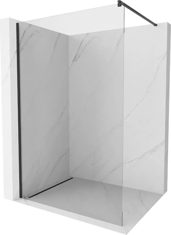 Mexen Kioto душ-преграда Walk-in 105 x 200 см, прозрачен 8 мм, черен - 800-105-101-70-00