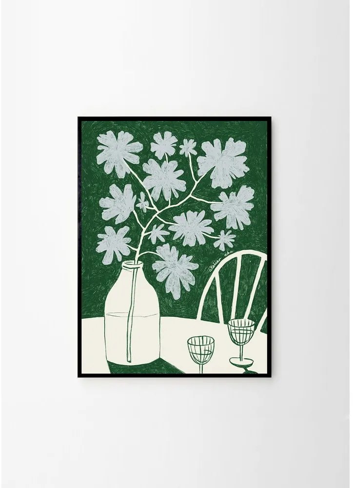 Постер 30x40 cm Blue Flowers &amp; Red Wine – Anouk van Cleef – The Poster Club