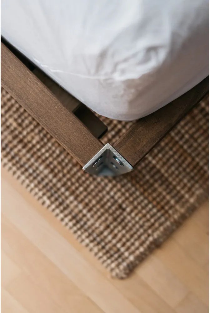 Двойно легло от масивен бор с включена подматрачна рамка в естествен цвят 160x200 cm Core – Karup Design