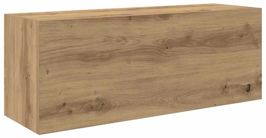 860084 vidaXL Стенен шкаф за баня, дъб артизан, 80x25x30 см, инженерно дърво