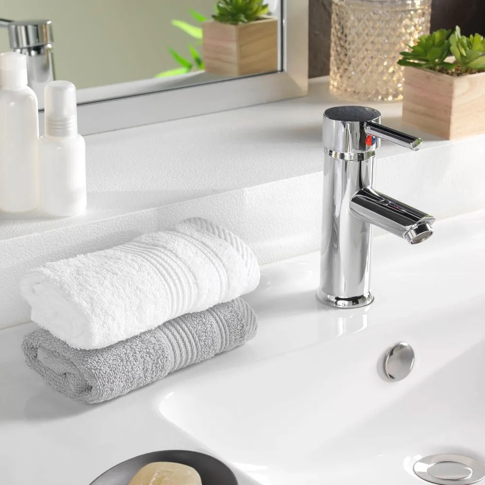 Бяла памучна кърпа от тери 30x50 cm Tendresse – douceur d'intérieur