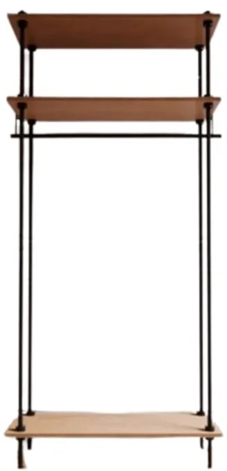 Рафт Ar Shelving Deco Armario abierto, 185x85x35 см, Метал + дърво, Кафяв