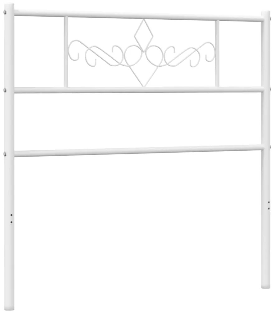 355346 vidaXL Метална резервна табла за легло, бяла, 107 см