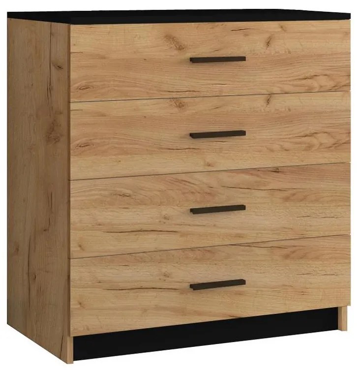 Скрин TIMON дъб крафт/черен