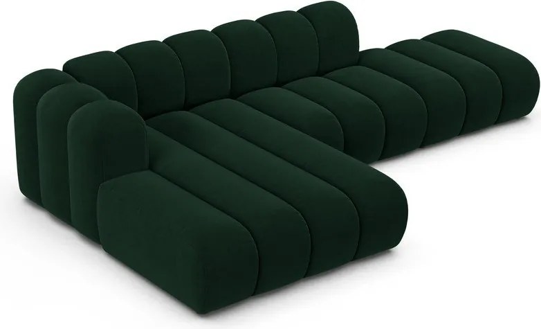 Тъмнозелен ъглов диван (ляв ъгъл) Lupine – Micadoni Home