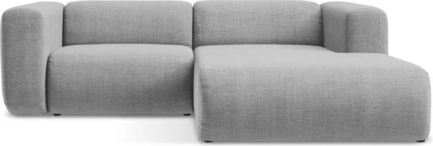 Светлосив ъглов диван (десен ъгъл) Ekahi – Makamii