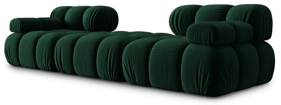 Зелен ъглов диван от кадифе Bellis - Micadoni Home