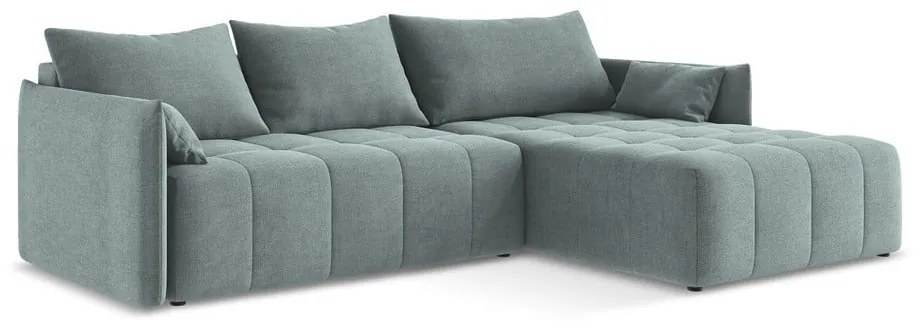 Син разтегателен ъглов диван с място за съхранение (десен ъгъл) Moku – Makamii