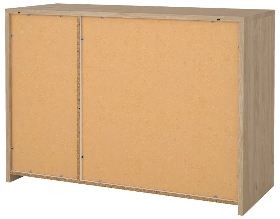 Скрин от дъбов декор в бял и естествен цвят 119x84x48 cm Next – Tvilum