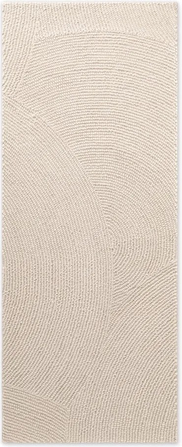 Ръчно изработена вълнена пътека в светло естествен цвят 80x300 cm Calmio – Hanse Home