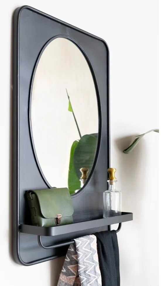 Стенно огледало с рафт 50x80 cm Pascal - White Label