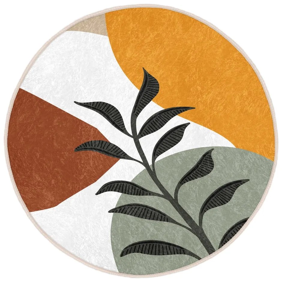 Кръгъл килим подходящ за пране и за прахосмукачки роботи ø 80 cm Comfort – Mila Home